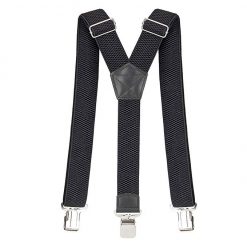 Tessuto Bretelle Spidi Suspenders Nero