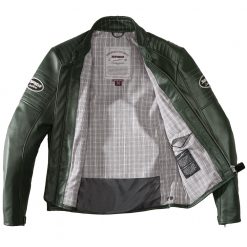 Giacca Pelle Spidi Clubber Verde Ghiaccio -Vendite Spidi spidi clubberjacket verdeghiaccio 3