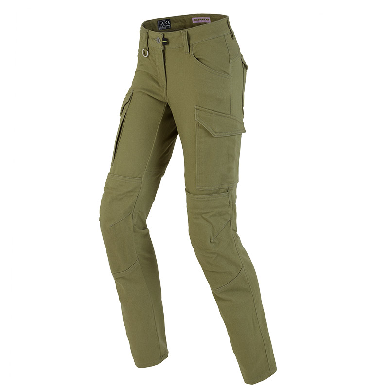 Jeans Donna Spidi Pathfinder Verde Militare 3 Jeans Donna Spidi Pathfinder Verde Militare