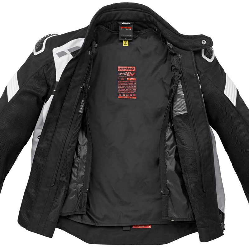 Tessuto Traforate Spidi Giacca Warrior Net Nero Bianco 5 Tessuto Traforate Spidi Giacca Warrior Net Nero Bianco - immagine 3